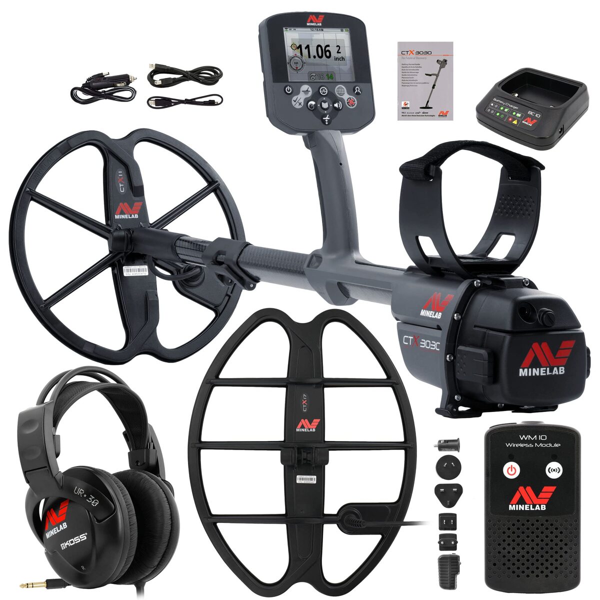 Minelab CTX 3030 Waterproof Metal Detector with Minelab 17&quot; DD Elliptica... - $2,424.00