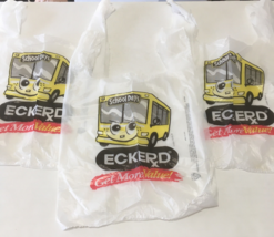 Vintage Eckerd drugstore school days bus graphics plastic shopping bag lot - $28.66