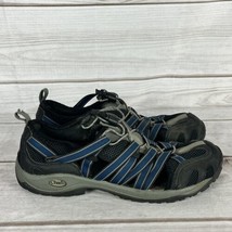 Chaco Outcross Lace Men&#39;s 11 Water Shoes Sandals Blue Black Strap - £23.69 GBP