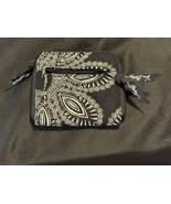 Vera Bradley Black &amp; White Floral Zip Around Wallet Card Case ID Holder - $18.95