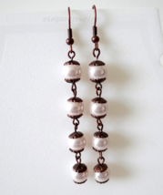 Pink Glass Pearl Earring - £8.78 GBP