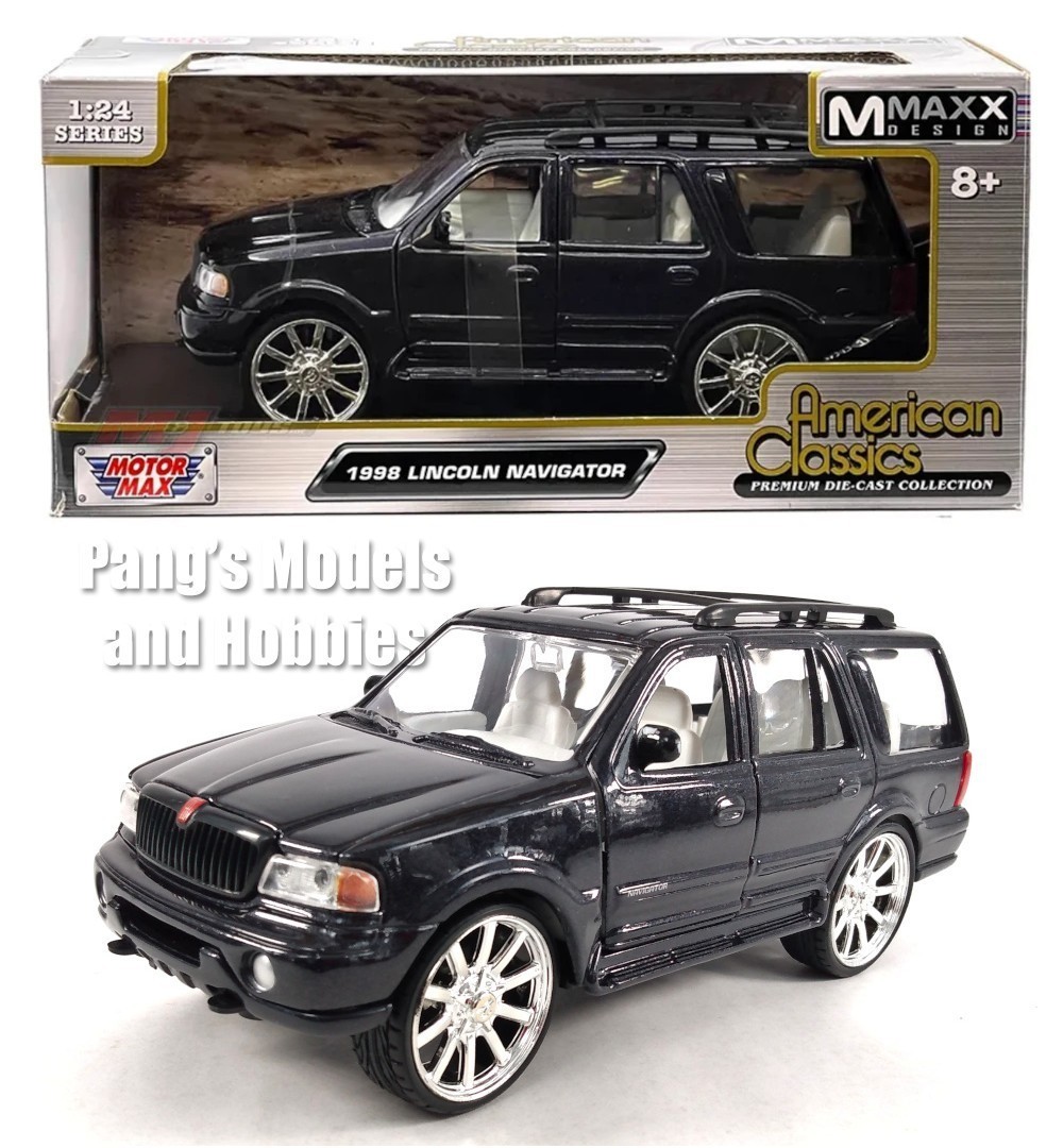1998 Lincoln Navigator 1/24 Scale Diecast Model - Motormax - BLACK w/ BOX - $39.59
