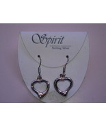 Spirit Sterling Silver Puffed Heart Earrings - £11.01 GBP