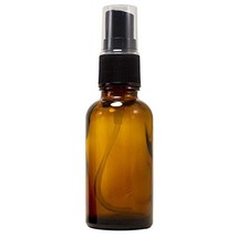 1 Oz Amber Boston Round Glass Bottle with Fine Mist Sprayer 10/bx - £11.95 GBP