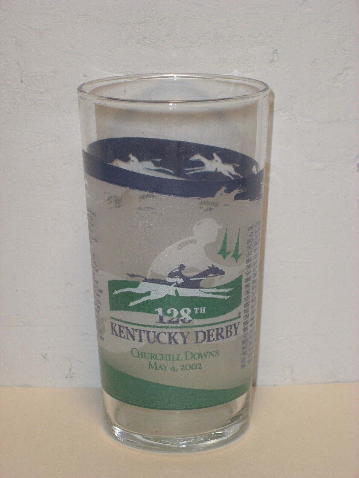 2002 - 148th Kentucky Derby Glass in MINT Condition - WAR EMBLEM - $12.00