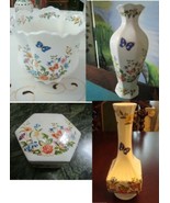 Cottage Garden Aynsley England Vase Floral - Planter Pot Jardiniere -Pic... - €46,44 EUR+