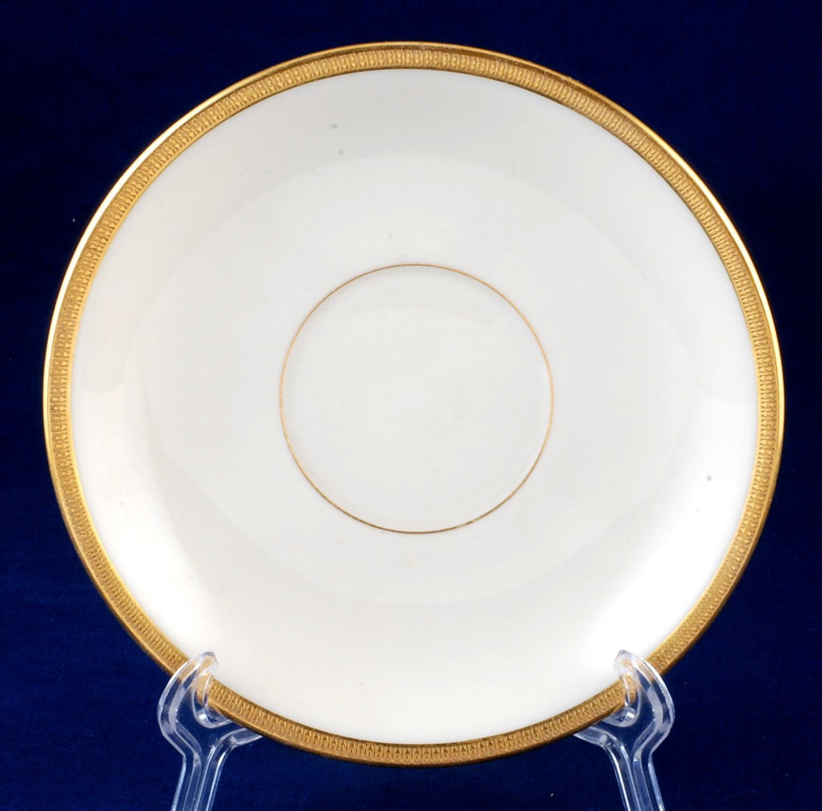 Lenox J33 6-1/8" Orphan Saucer for Tilden Thurber Corp Ivory w Gold Encrusted Ri Item image 2