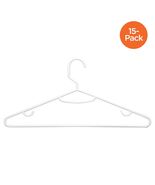 Plastic Hangers, Brilliant White, 15-Pk. - $426.66 MXN