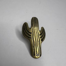 Brass Cactus Scarf/Curtain Or Napkin Holder - $7.92