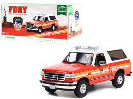 1996 Ford Bronco Police Red White FDNY The Official Fire Department the City of - £60.98 GBP