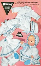 Vintage knitting pattern for dolls/reborns outfits Bestway 3125 10 in do... - $2.15