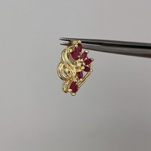 2.70 Ct  Marquise Cut Simulated Red Ruby Wedding Pendant 14K Yellow Gold Plated - £50.63 GBP