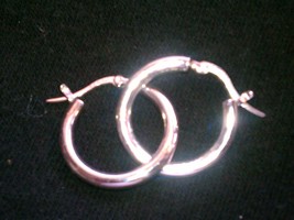 Sterling Silver Hoop Earrings Seta 925 - $19.00