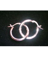 Sterling Silver Hoop Earrings Seta 925 - £14.92 GBP