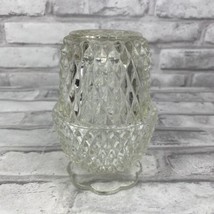 Indiana Glass Fairy Lamp Diamond Point Clear Fairy Light Vintage Candle Holder - £16.28 GBP