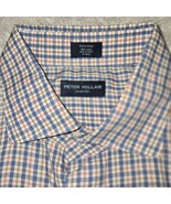 Peter Millar Shirt Mens XL Blue/Pink Cross Long Sleeve Button Down - $369.26 MXN