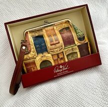 Patricia Nash Leather Kisslock Wristlet Doorways To Italy - $74.24