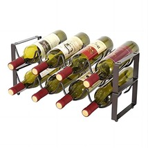 2-Tier Stackable Freestanding Wine Rack,Standing Bottles Holder Organizer,Wine S - £32.73 GBP