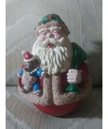 Santas World Santa Claus Is Coming To Town Spinning Music Box Round Bott... - £25.68 GBP