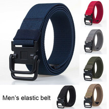 Comfortable Men&#39;s Elastic Webbing Belt with Double D Ring Buckle for Dai... - $16.06