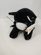 Kuddle me Toys Beanpets Tuliet cat plush bean bag small black white w/ tag - £7.83 GBP