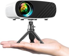 Mini Projector for iPhone, ELEPHAS 2024 Upgraded 1080P HD WhiteBlack  - $201.09