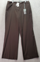 Chico&#39;s Original Pants Women Size 2.5 Brown Cotton Relaxed Fit Sits At T... - £18.00 GBP