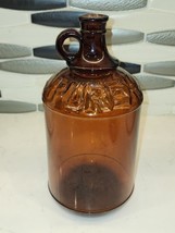 VINTAGE PUREX Half Gallon Brown Glass Bottle with FINGER HANDLE - EMPTY! - $317.38 MXN