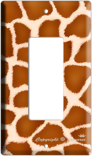 GIRAFFE PRINT KIDS ROOM DECOR ROCKER LIGHT SWITCH PLATE