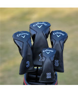 Golf Club Driver Fairway Wood Hybrid Head Cover Callaway V Black 4pcs Set - $863.41 MXN