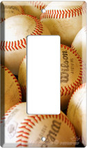 NEW BASEBALL BALLS MLB SINGLE ROCKER LIGHT SWITCH PLATE - $9.99