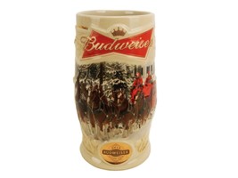 &quot;Holiday Lane&quot;, 2014 Budweiser Clydesdales Holiday Stein, Red &amp; White, G... - $14.65