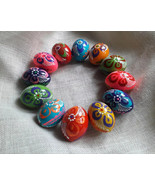 Set of 12  Easter Wooden eggs Pysanky Pysanka Handmade Gift Present 2,5&quot; - $28.32