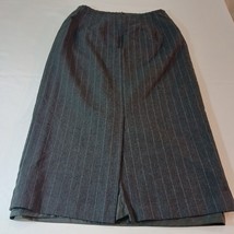 Harve Benard By Bernard Holtzman Women's Back Zipper Gray Wool Skirt Size 12P image 2