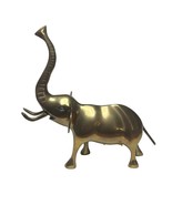 Vintage Brass Elephant Sculpture Figurine Trunk Raised - $908.55 MXN