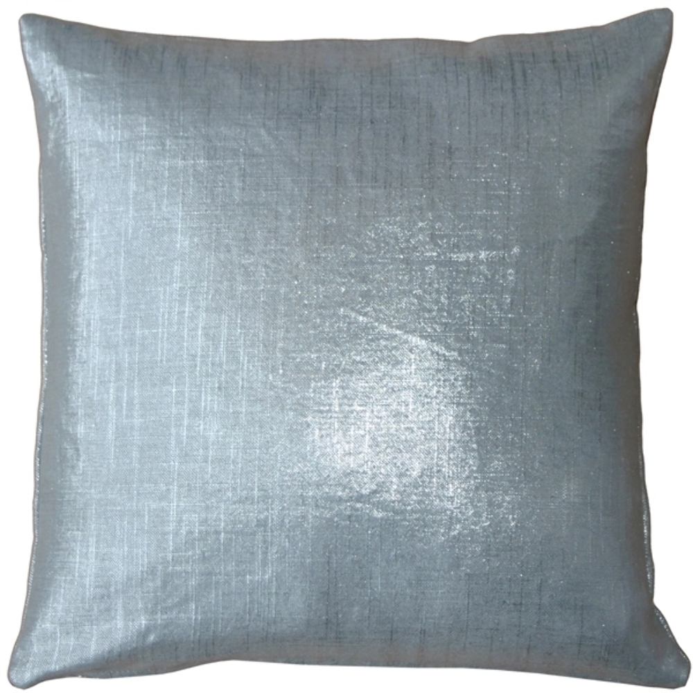Primary image for Tuscany Linen Silver Metallic 20x20 Throw Pillow, Complete with Pillow Insert