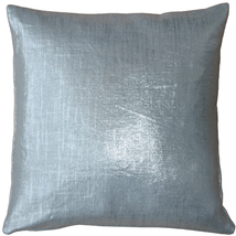 Tuscany Linen Silver Metallic 20x20 Throw Pillow, Complete with Pillow Insert - £42.18 GBP