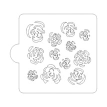 Rose Petals Blooms Pattern Stencil for Cookie or Cakes USA Made LS9070 - $91.50 MXN