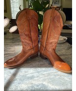 Vintage made in USA Acme leather cowboy boots size men’s US 10 D brown l... - $95.00
