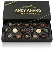 Andy Anand Truffles Delectable Variety of 16 Handmade Artisan Truffles Gift Boxe - £31.94 GBP