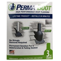 Perma-Boot 312-3N1 BLK Roof Flashing, Plastic, Black - $24.75