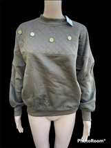 New Women’s 80s Exchange Unlimited Shirt Greenish Brown Medium Mom Vintage - $15.26