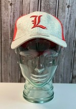 Louisville Cardinals Baseball Cap Hat Grey/Red Embroidered Design  - £13.83 GBP