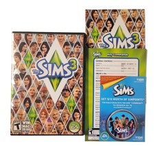 The Sims 3 (Pc Game WIN/MAC DVD-ROM 2009) Base Game Original Box w/ Manual Euc! - £6.27 GBP