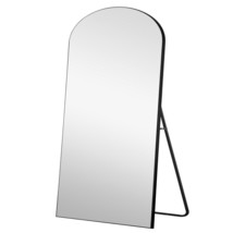 71" Black Arch Wood Frame Full Length Standing Mirror - $8,407.02 MXN