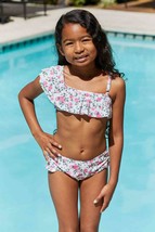 Marina West Swim Float On Ruffle Two-Piece Swim Set in Roses Off-White - $39.85