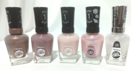 Lot 5 x Sally Hansen Miracle Gel Nail Polish Glazed Top Coat Pink Sands +++ - $22.50