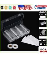 41mm Coin Capsules with Foam Gaskets &amp; Storage Box for Organized Coin Co... - $507.61 MXN