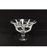 Lovely Vtg. Cut &amp; Etched Footed Candy Dish Bowl Small Console Bowl Intri... - $11.73