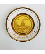 Washington DC Collectors Plate 6&quot; Diameter  U S Capitol Etched Scene Gol... - $14.84